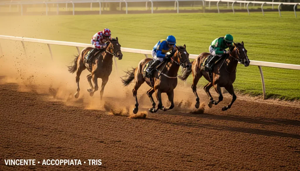 Tipi di scommesse ippiche: vincente, accoppiata e tris nelle corse dei cavalli